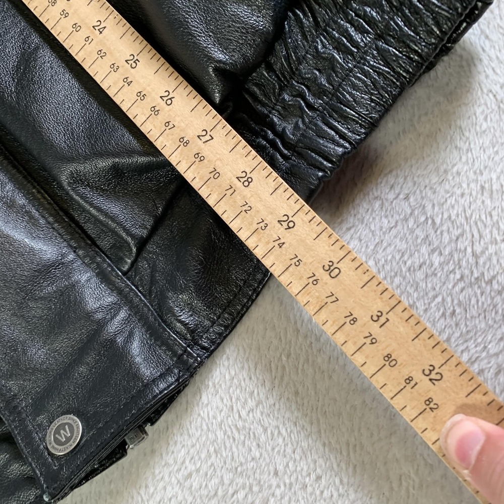 Wilsons Leather Jacket Mens XLT Black Bomber Thinsulate Insulated Vintage 90s - Picture 8 of 16